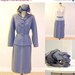 Vintage 40s Periwinkle Suit, 4Pc 1940s Wedding Suit with Blazer, Skirt, Hat & Blouse, 1946 Womens Bridal Suit National Recovery Board