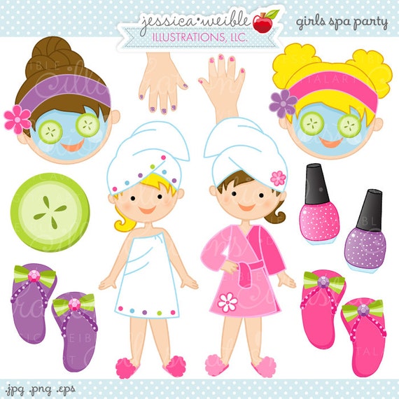 free spa birthday party clip art - photo #4