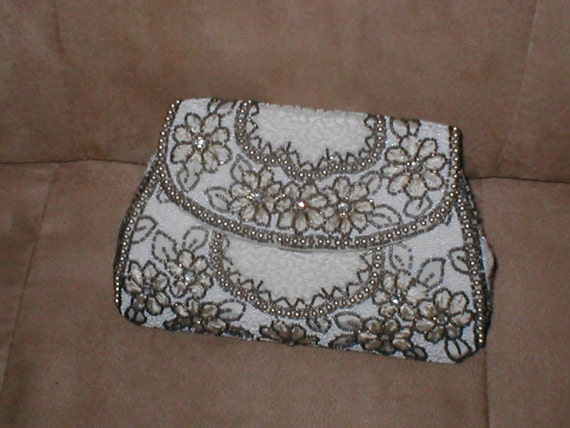 Antique Beaded Evening Purse from France circa 1910s