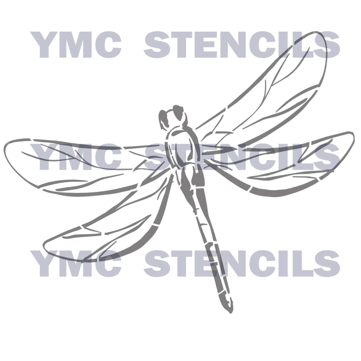 Dragonfly Stencil 8x8
