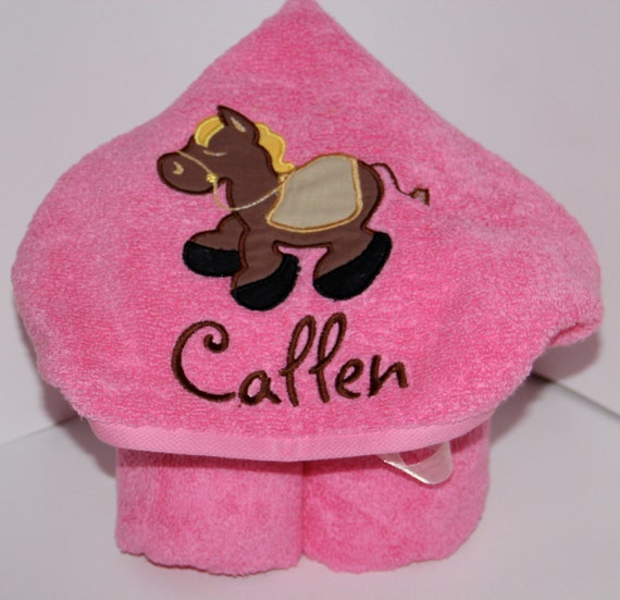 Items similar to Horse Hooded Towel Personalized on Etsy