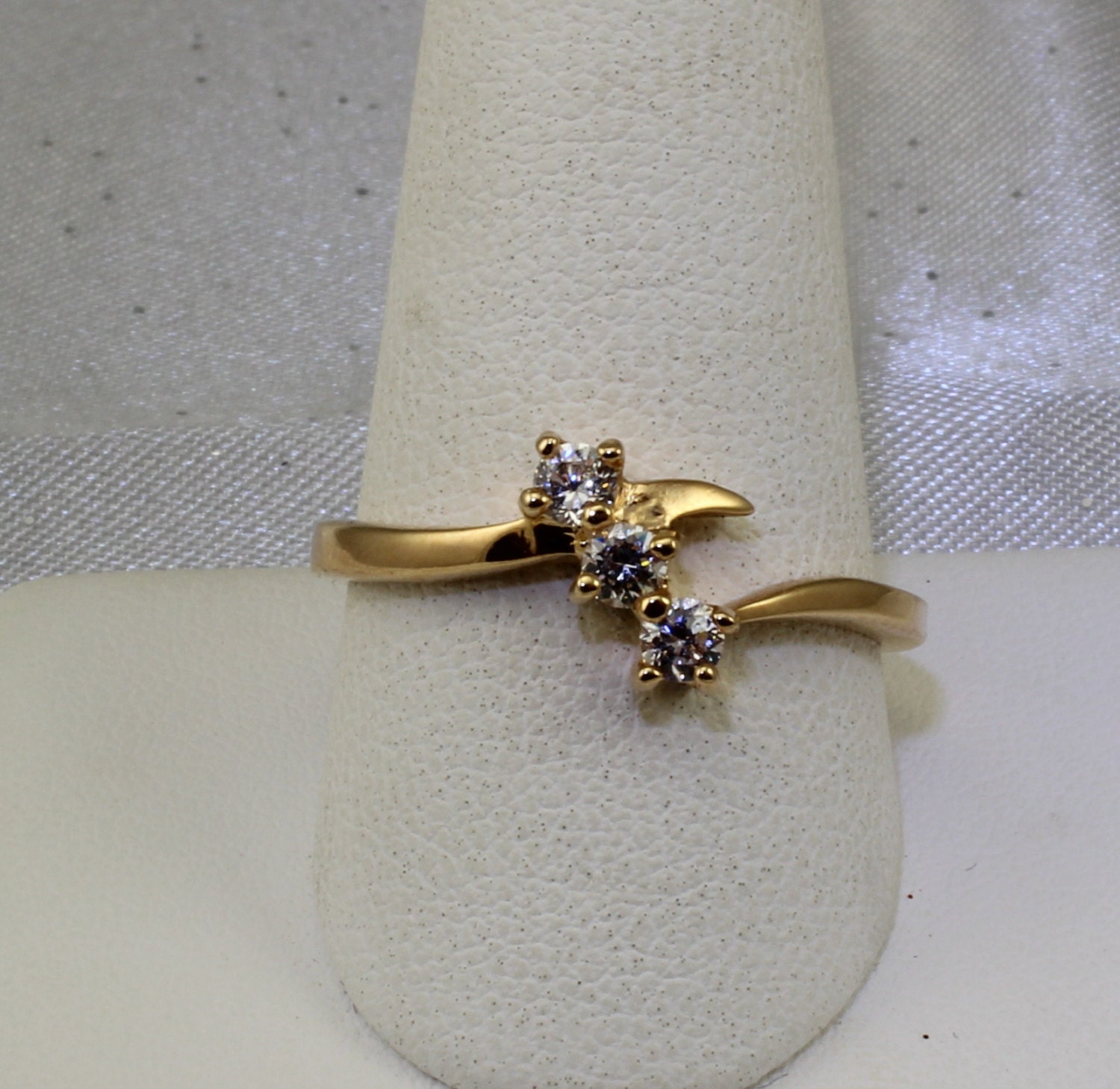 Vintage QVC 18K Gold Plate Cubic Zirconia Ladies Cocktail