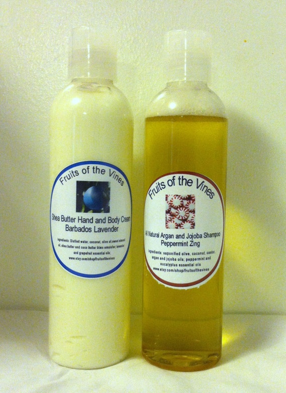 All Natural Argan and Jojoba Shampoo and by Fruitsofthevines