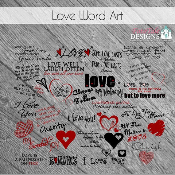 - Love Word Art Collection - 35 Quotes, Words and ClipArt- sayings ...