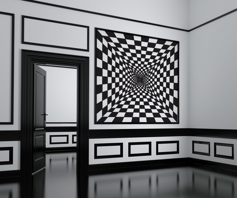 Vinyl Wall Art Decal Sticker Optical Illusion Hallway OSDC774B