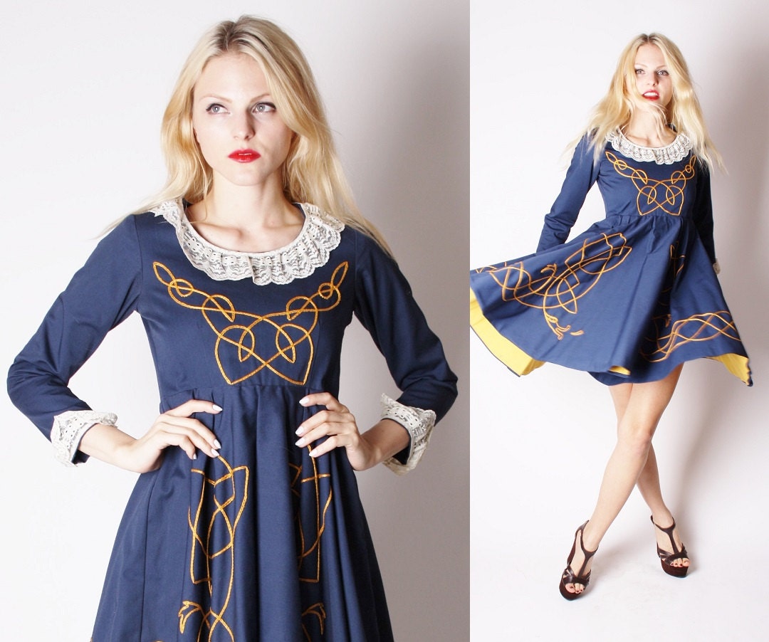 Vintage Irish Dance Costume / Celtic Dress Vintage / Lolita