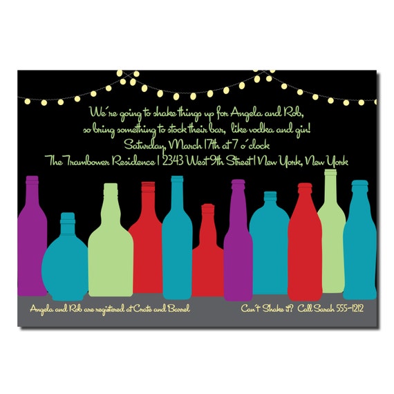 stock the bar party invitations