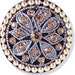 Grace Copper Button with Topaz Rhinestones Metal Buttons Shank Autumn