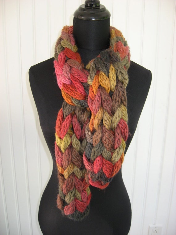 Items similar to Chunky Knit Scarf on Etsy