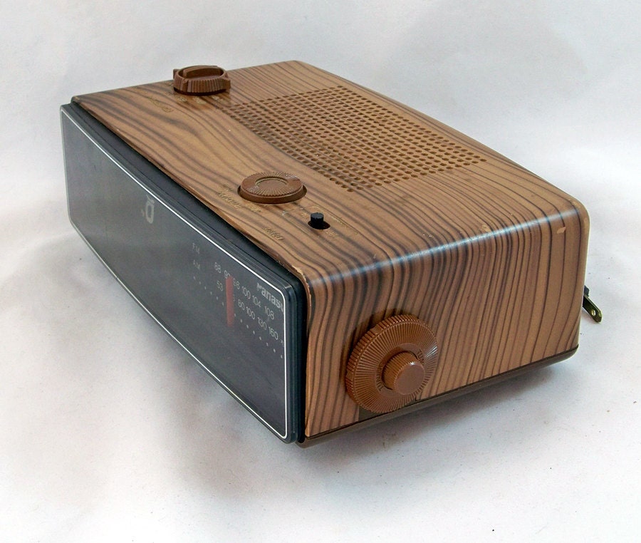 1970s Panasonic Flip Clock AM/FM Radio with by leapinglemming