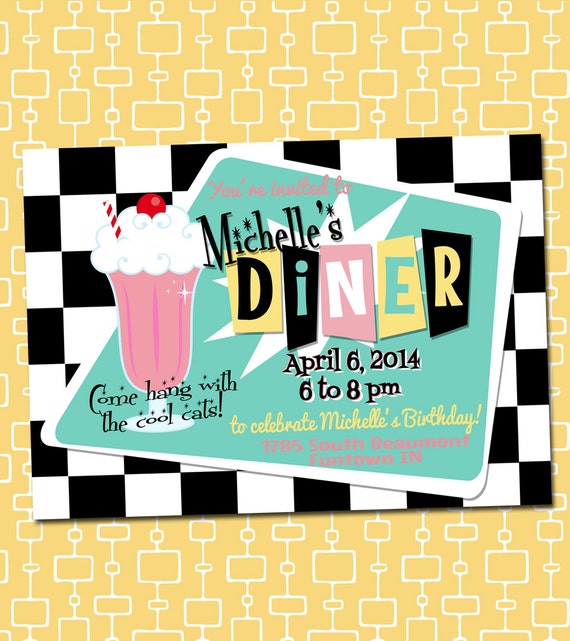 50'S Style Invitations 6