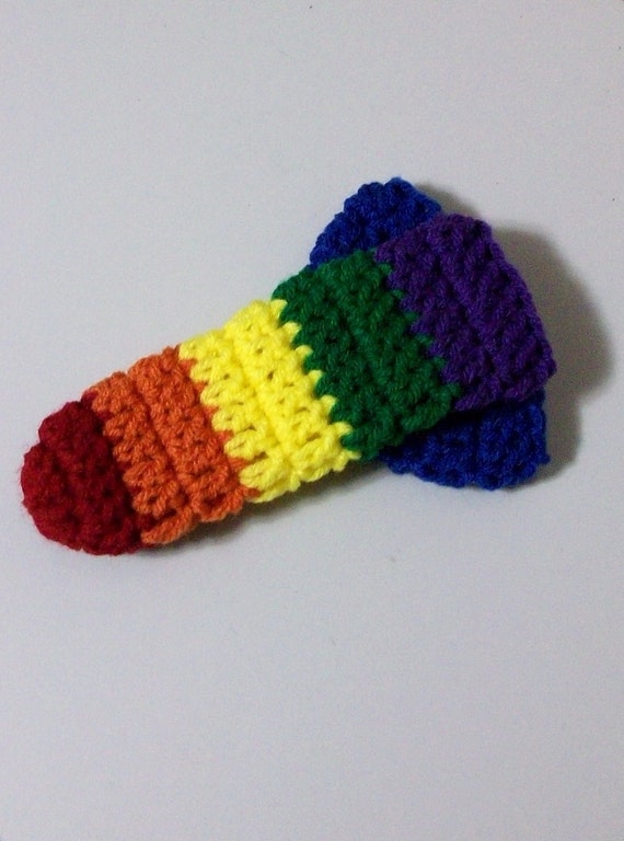 Rainbow Cock Cozy Blue Ball Warmer by BobiCreations on Etsy