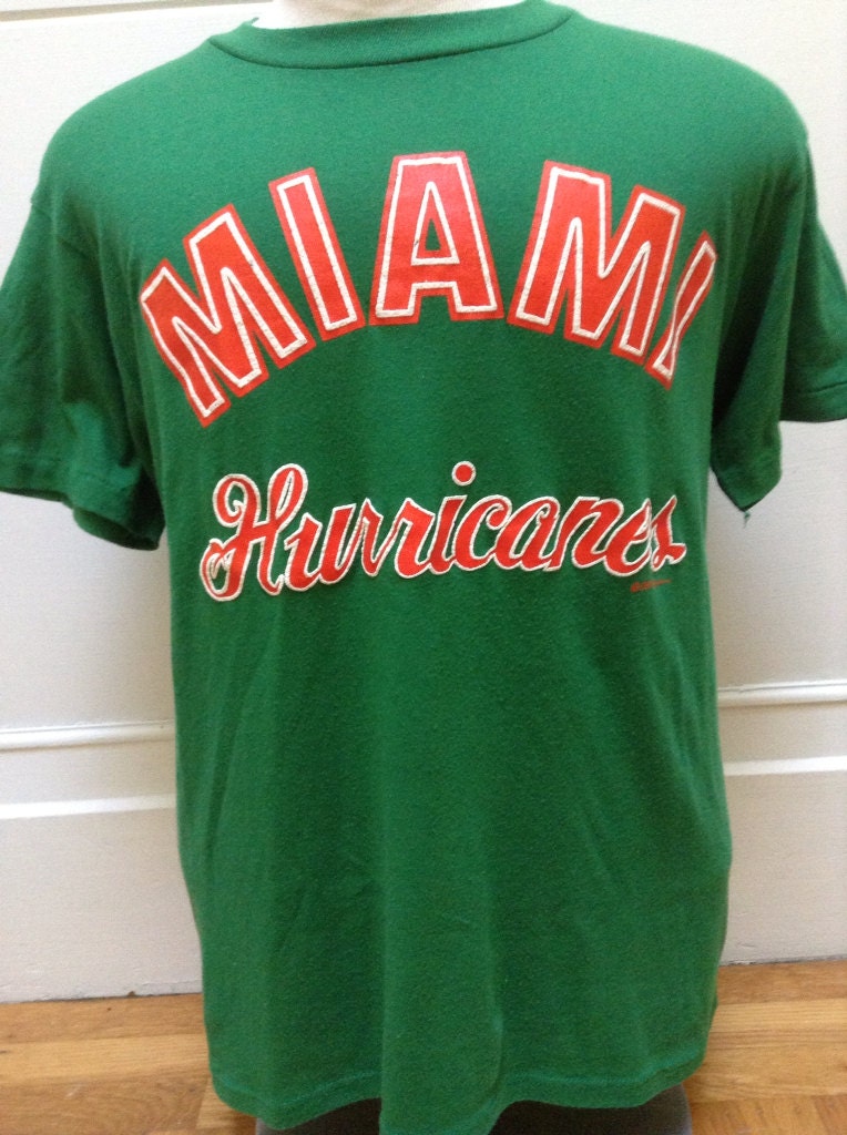 Vintage 80s Miami Hurricanes T Shirt XL