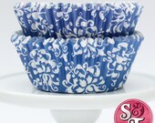 Damask Blue GREASEPROOF Baking Cups Cupcake Liners - Quantity 50 Il_170x135