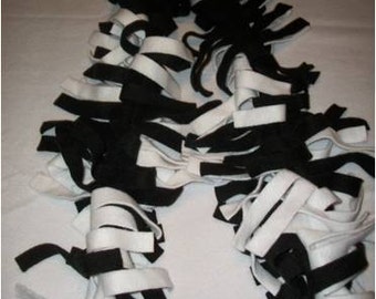 black and white fleece scarf