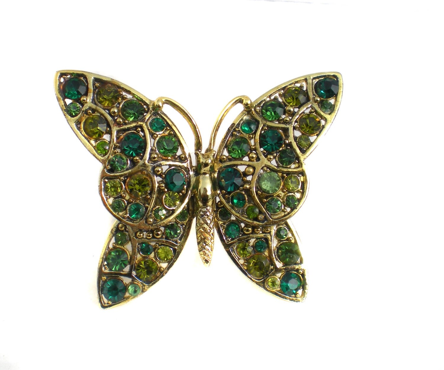 Vintage Butterfly Brooch Signed Hollycraft with by RibbonsEdge