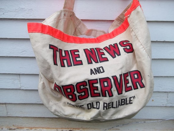 Vintage Newspaper Route Delivery Bag Carrying Bag by ssmith7157