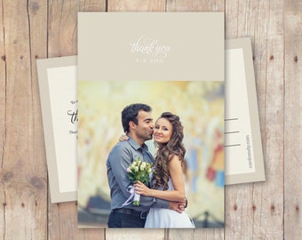 Wedding Thank You Postcard or Magnet - New Morning