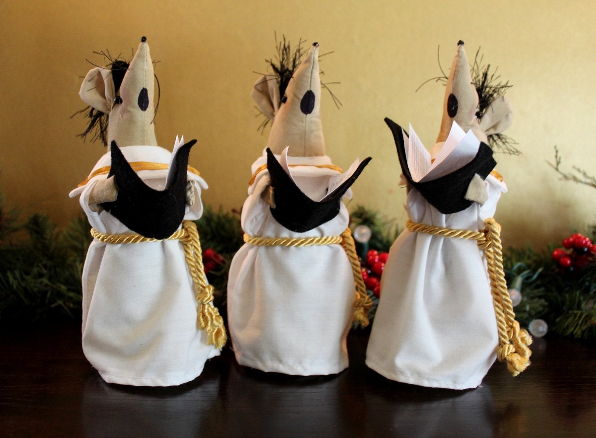 Handcrafted Christmas Choir Rats (3)