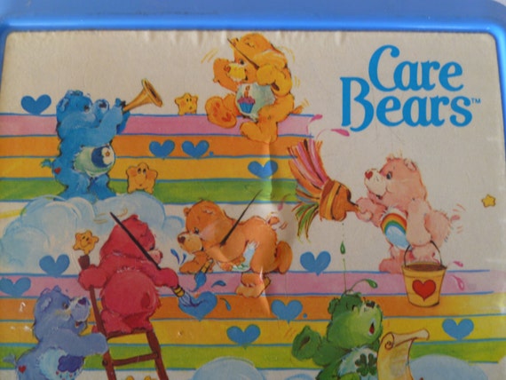 care bears plastic lunch box