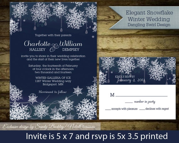 Etsy Winter Wedding Invitations 7