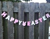 Easter Decoration, Happy Easter Banner, Fabric letters, Fabric letter garland Il_170x135