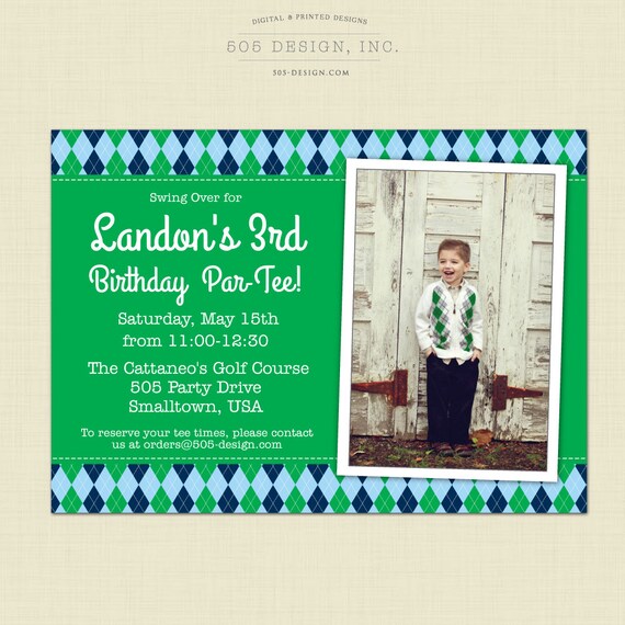 Golf Party Invitation - Printed or Printable Golfing Invitations by 505 Design, Inc Il_570xn