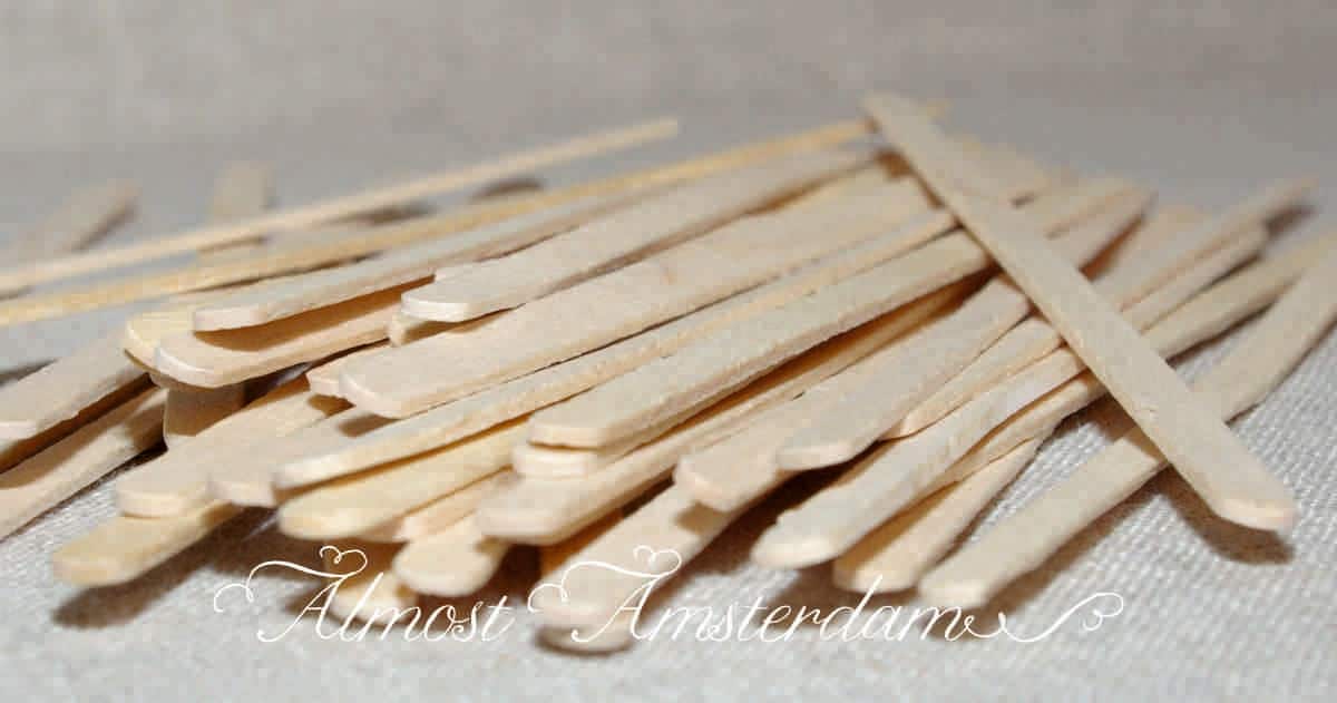 Slim flat wooden craft sticks nontoxic and by AlmostAmsterdam