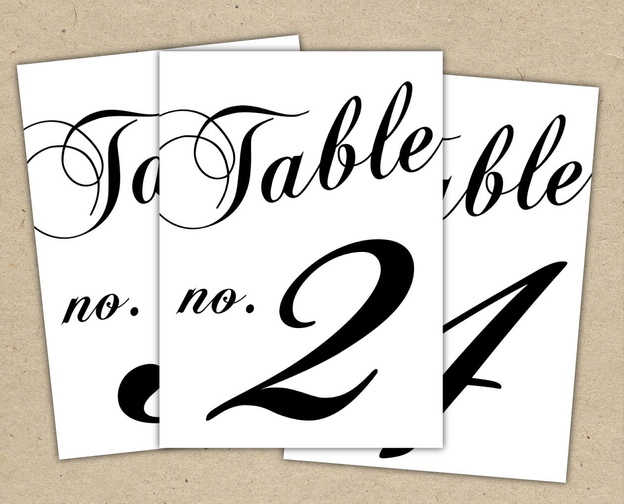 Table Numbers Instant Download Modern Black 4x6 by WestandPine