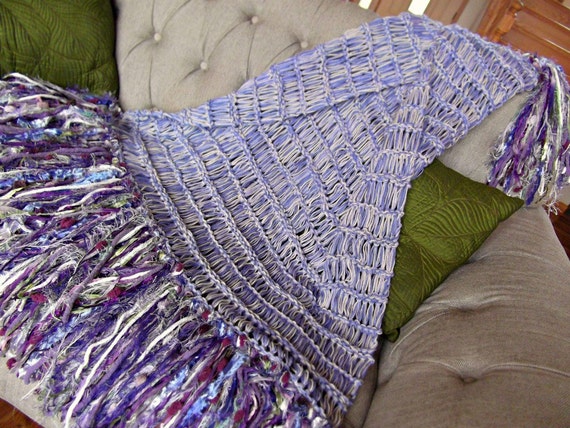 Lilac Cotton Terry Blanket & Throw | Product sku J-155919