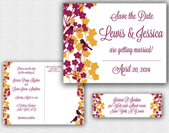 Items Similar To Save The Date Postcard Address Labels Double Sided Template Instant Save The Date Templates Etsy