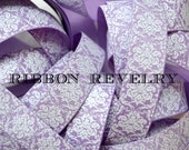 GORGEOUS lavender gllitter damask 7/8" grosgrain ribbon coordinates with Christmas lines Il_170x135