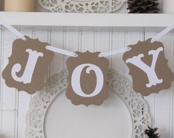 JOY Banner, Christmas sign, Tree decoration, Christmas Decoration, Joy Sign