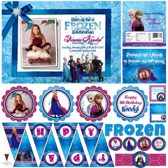 Items similar to Printable Frozen 2nd Birthday Party Decoration Mega ...