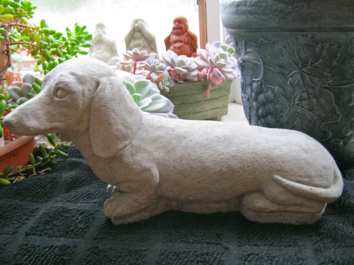 dachshund dog statue