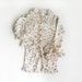 Knitted Baby Set White with Brown - Cardigan, Pants, Bonnet and Booties, 6 - 12 months