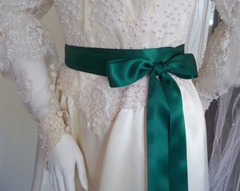Burlap Wedding Dress Sash Country Chic Rustic by AllAHeartDesires