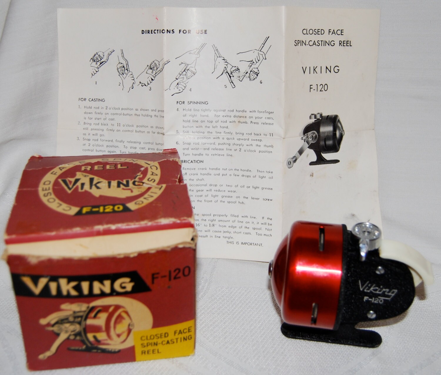 Viking F120 Closed Face Spin Casting Reel Original