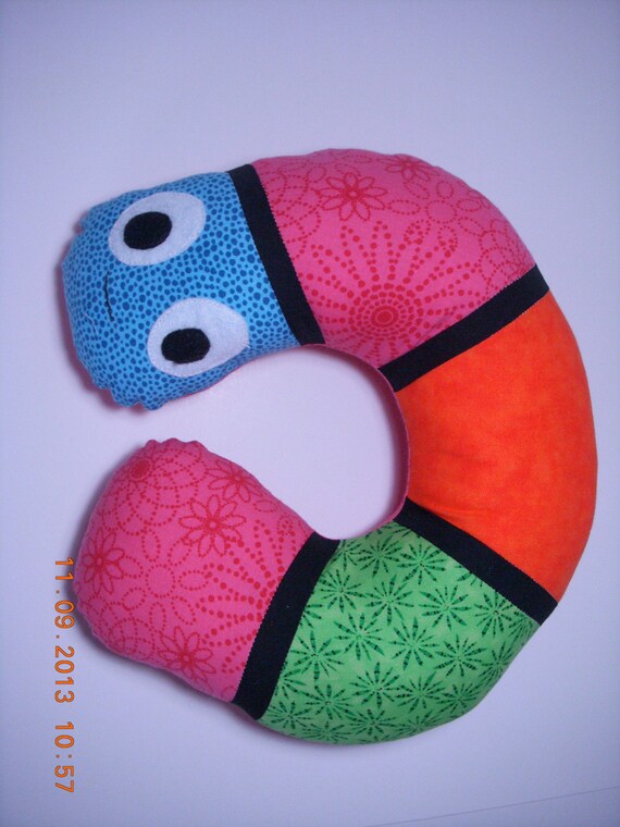 Toddler Small Child Travel Neck Pillow Colorful Caterpillar