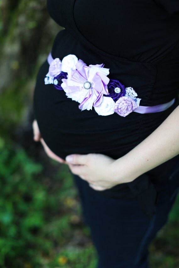 Satin Maternity Sash. Belly Band Pregnancy sash Wedding sash