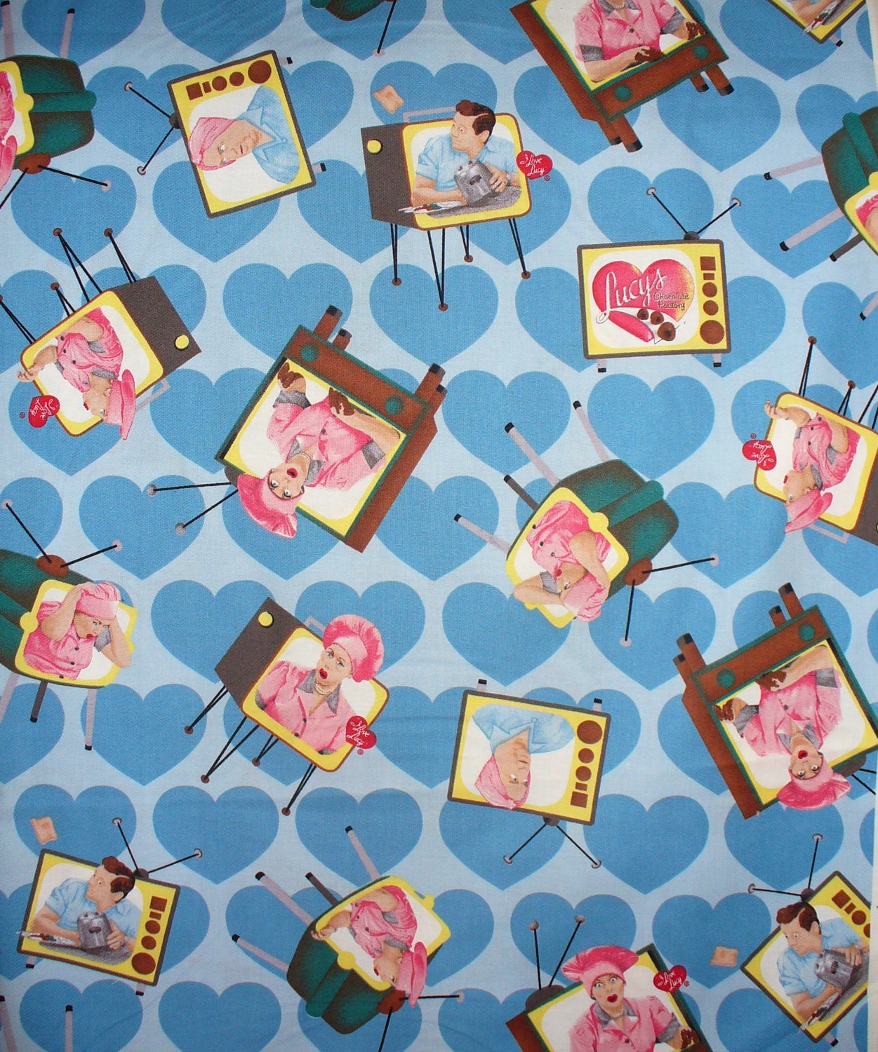 I love Lucy Fabric Chocolate Factory Yard by trinketsintheattic