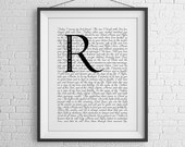Valentine's Day Wedding Vows/Initial Custom Keepsake Print for Newlyweds & Anniversaries Il_170x135