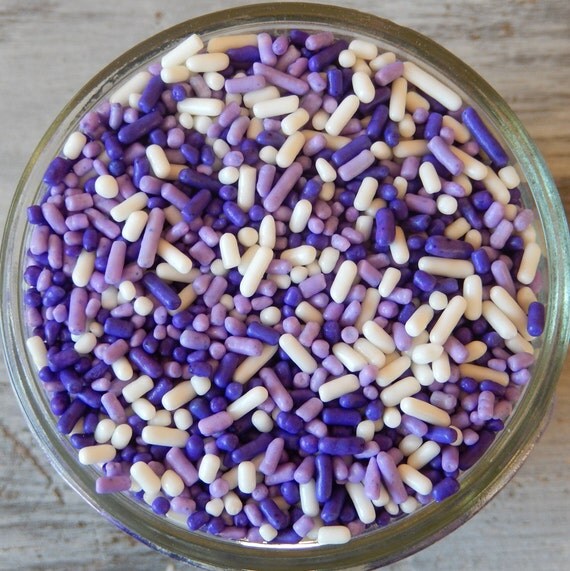 Sprinkles 6 oz Purple Jimmies Mix purple lavender white