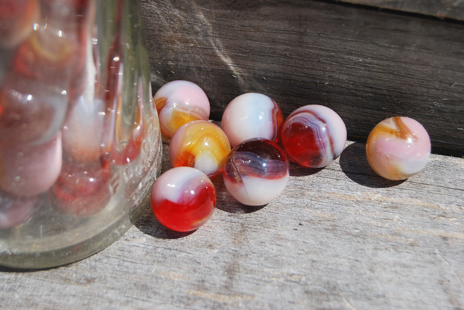 8 Red Milky Uranium Glass Marbles By Psychedelphia On Etsy 3979