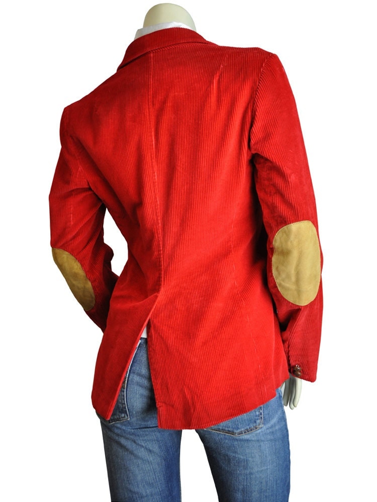 corduroy blazer with elbow patches for women