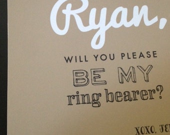 Will You Be My Ring Bearer Card