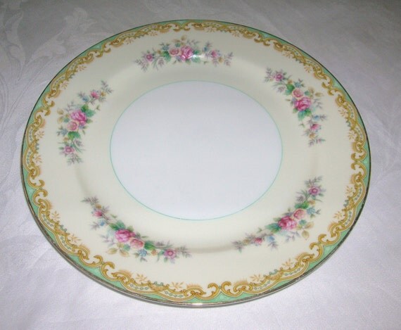 Vintage Noritake Porcelain China Dinner Plate by SettingTheTable