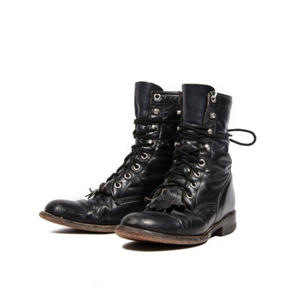 Justin Ropers Women Lace Up Ankle Boots by RabbitHouseVintage
