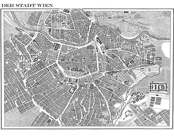 Vintage Paris Street Map Street Map Poster Print
