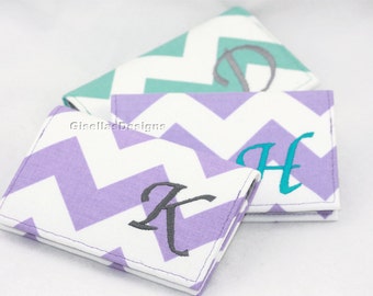 Personalized Business card holder, Chevron Business card holder, Custom made Gift idea